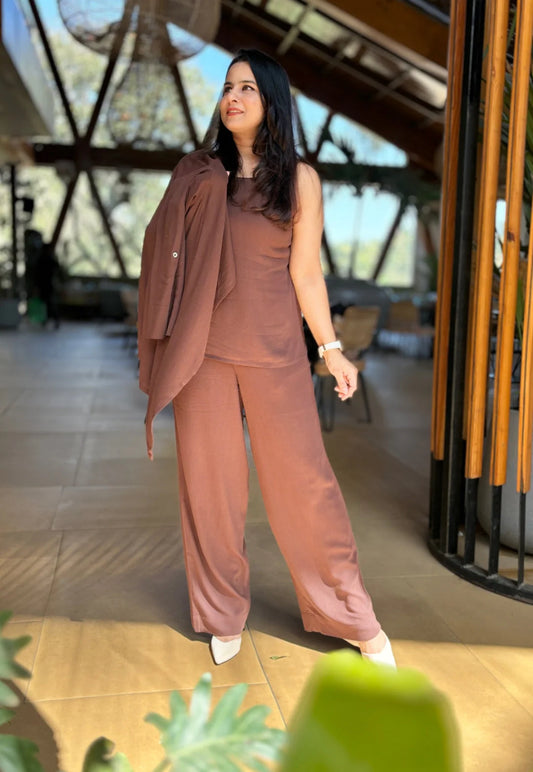 Solid Dark Brown Cord Set