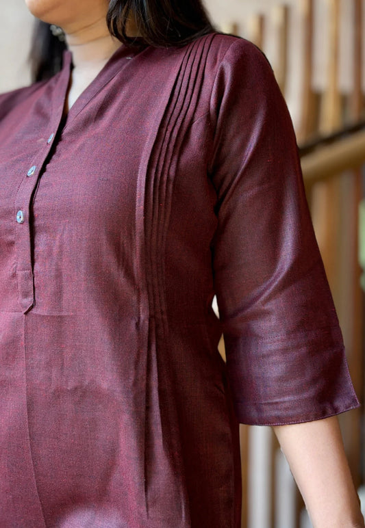 Maroon Cotton Cord Set