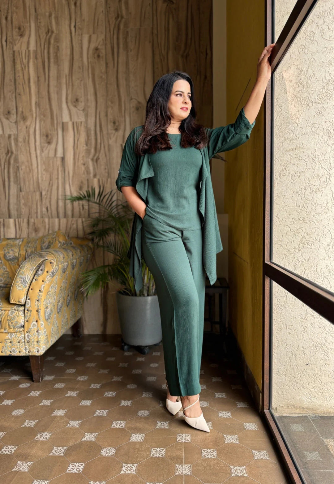 Green Soft Cotton Cord Set