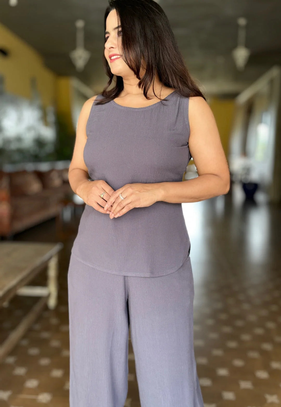 Grey Soft Cotton Cord Set