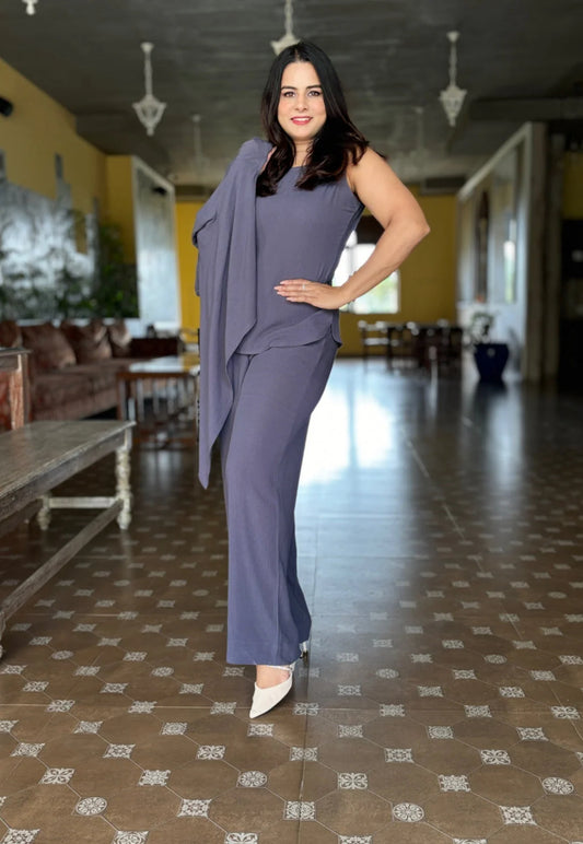 Grey Soft Cotton Cord Set