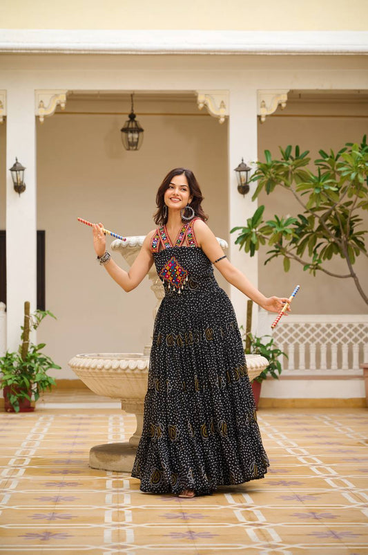 Launching Navratri Special Gamathi Work Gown