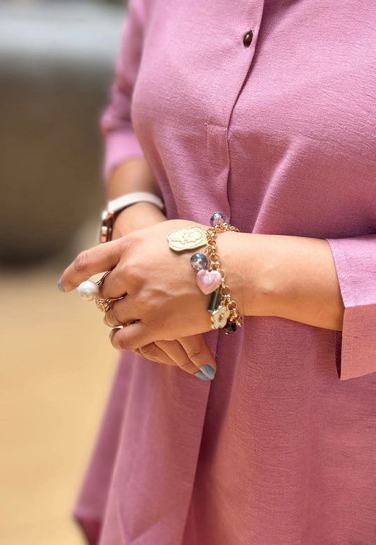 Onion Pink Cotton Cord Set