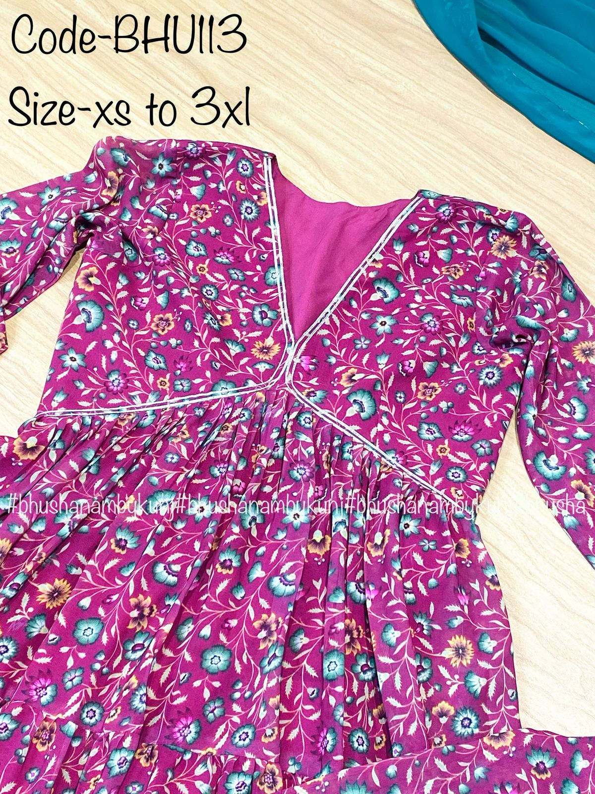 Fusing of ethinic and modern style, our stylish floral colorful dress