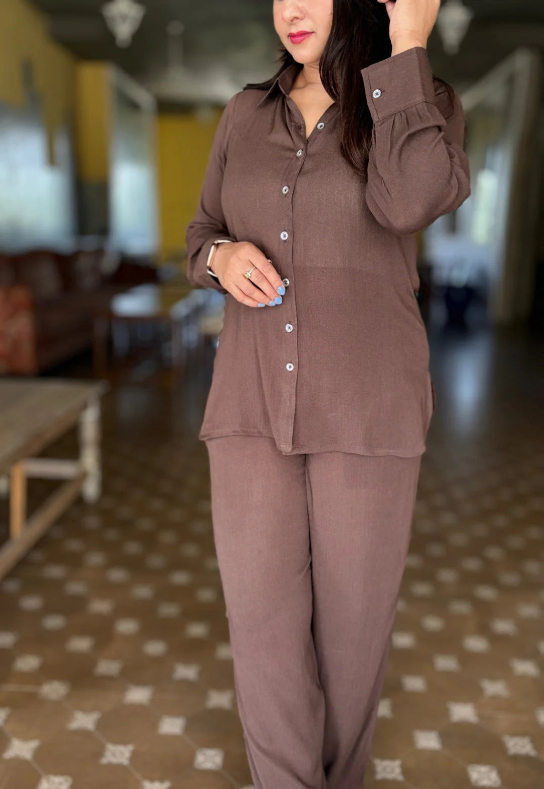 Dark Brown Cord Set