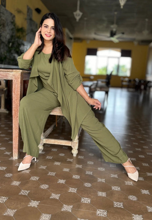 Green Soft Cotton Cord Set