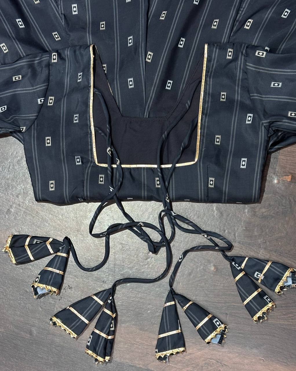 Preferable Digital Print Work Black Color Anarkali Suit