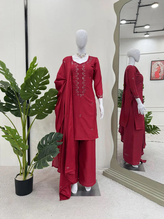 Beautiful Sequence Work Pink Color Salwar Suit