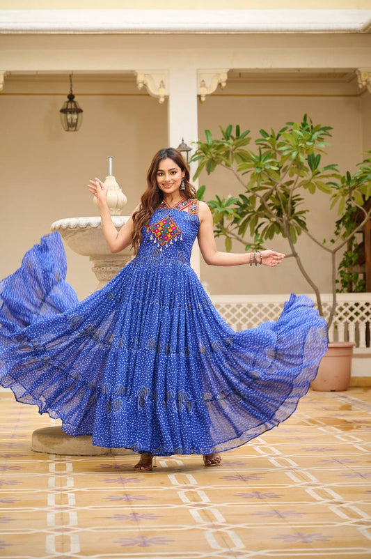 Launching Navratri Special Gamathi Work Gown