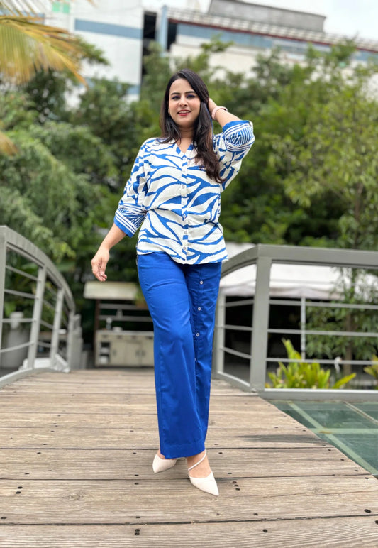 White Blue Cord Set