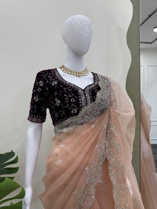 Looking some one for this same colour beautiful Designer Saree