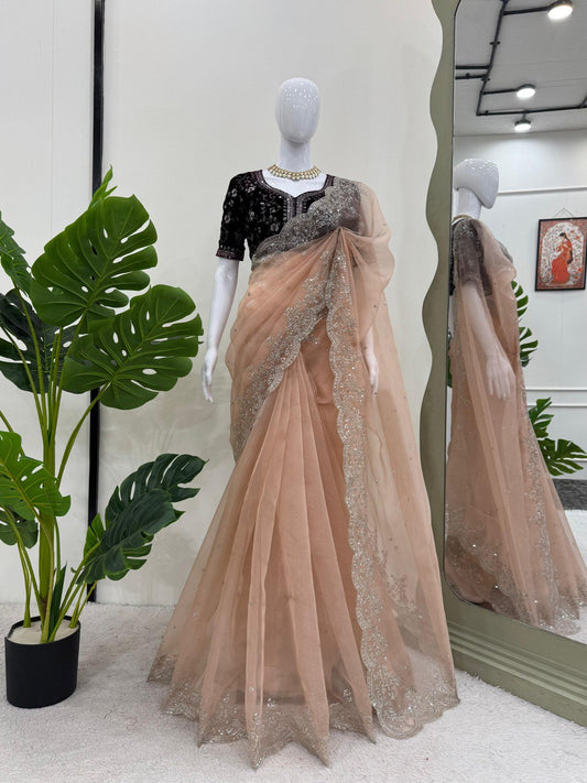Looking some one for this same colour beautiful Designer Saree