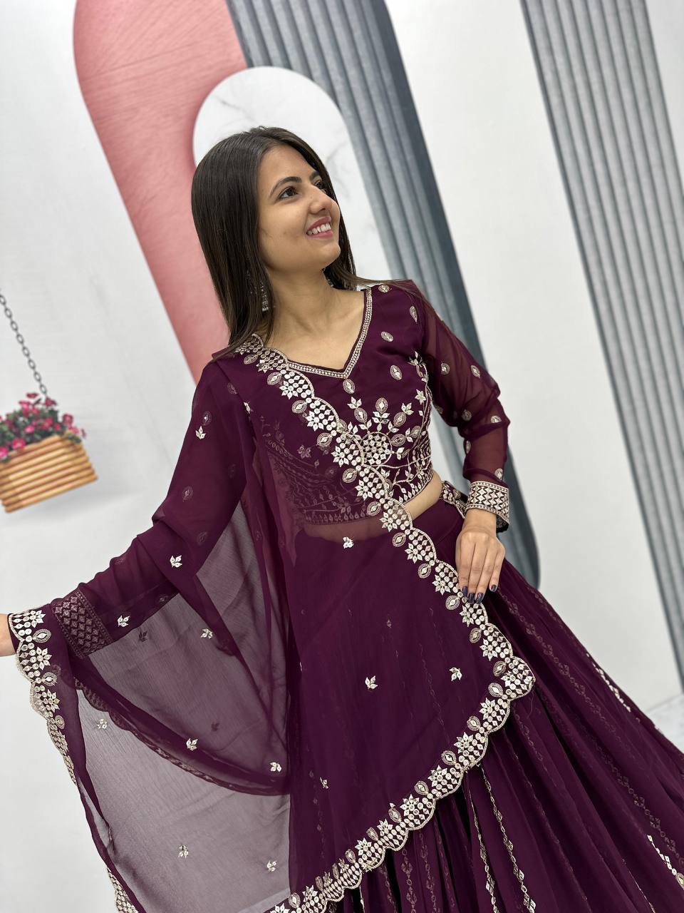 Launching Embroidered Lehenga Choli