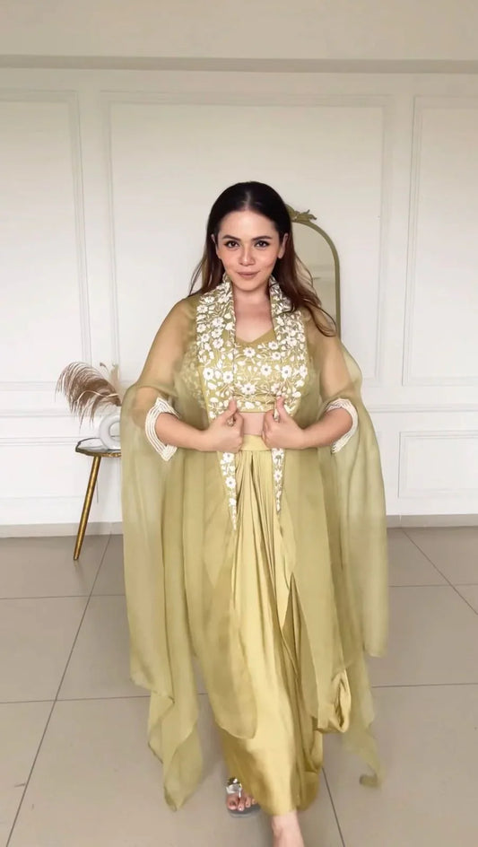 Ceremony Wear Thread With Sequence Light Yellow Color Lehenga Choli