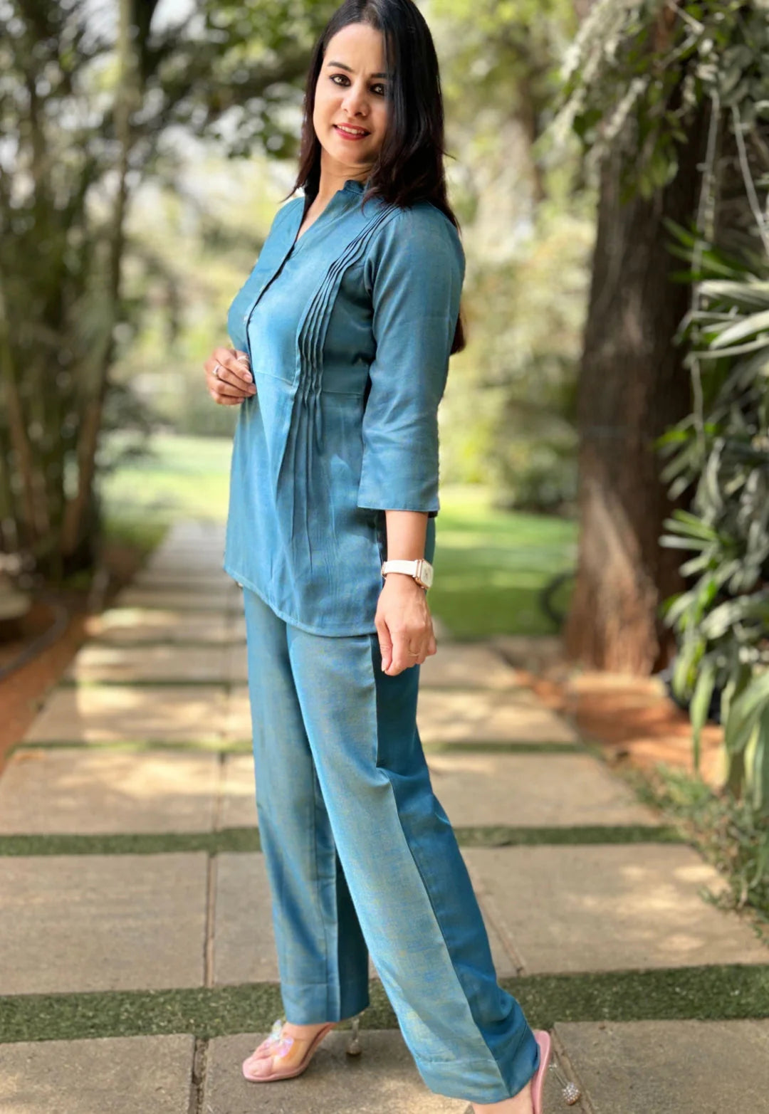 Blue Cotton Cord Set