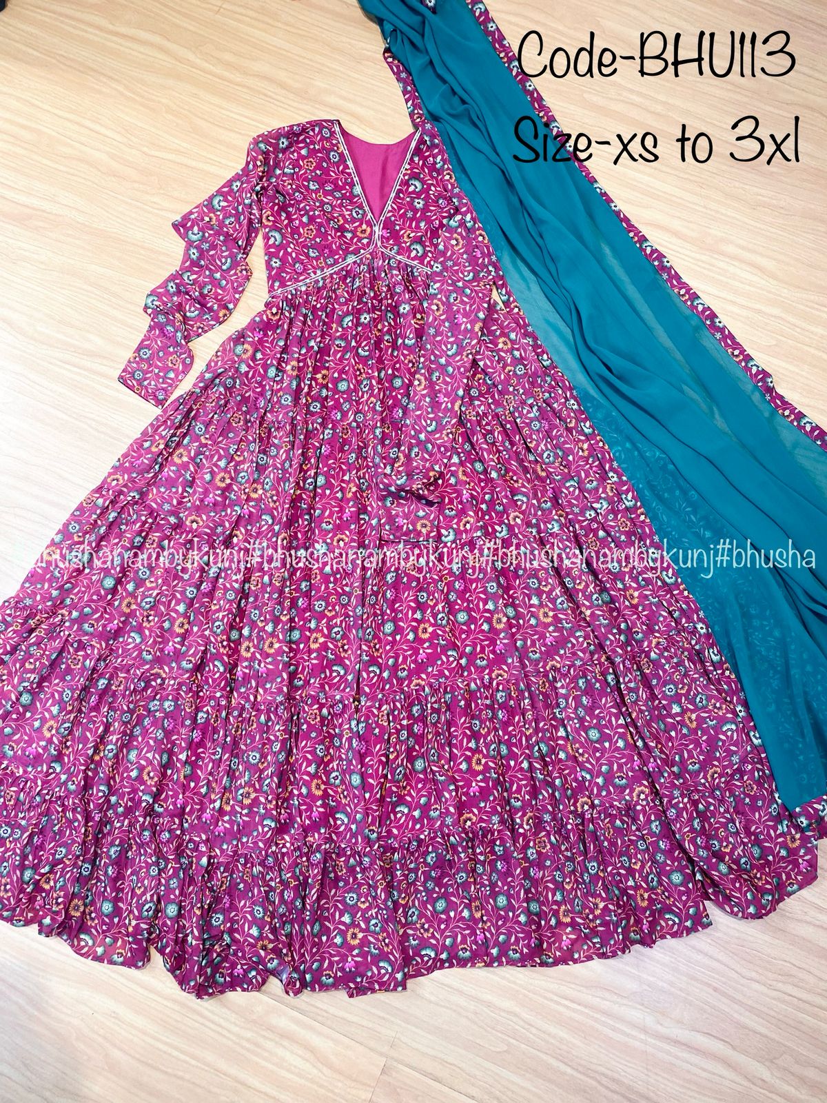Fusing of ethinic and modern style, our stylish floral colorful dress