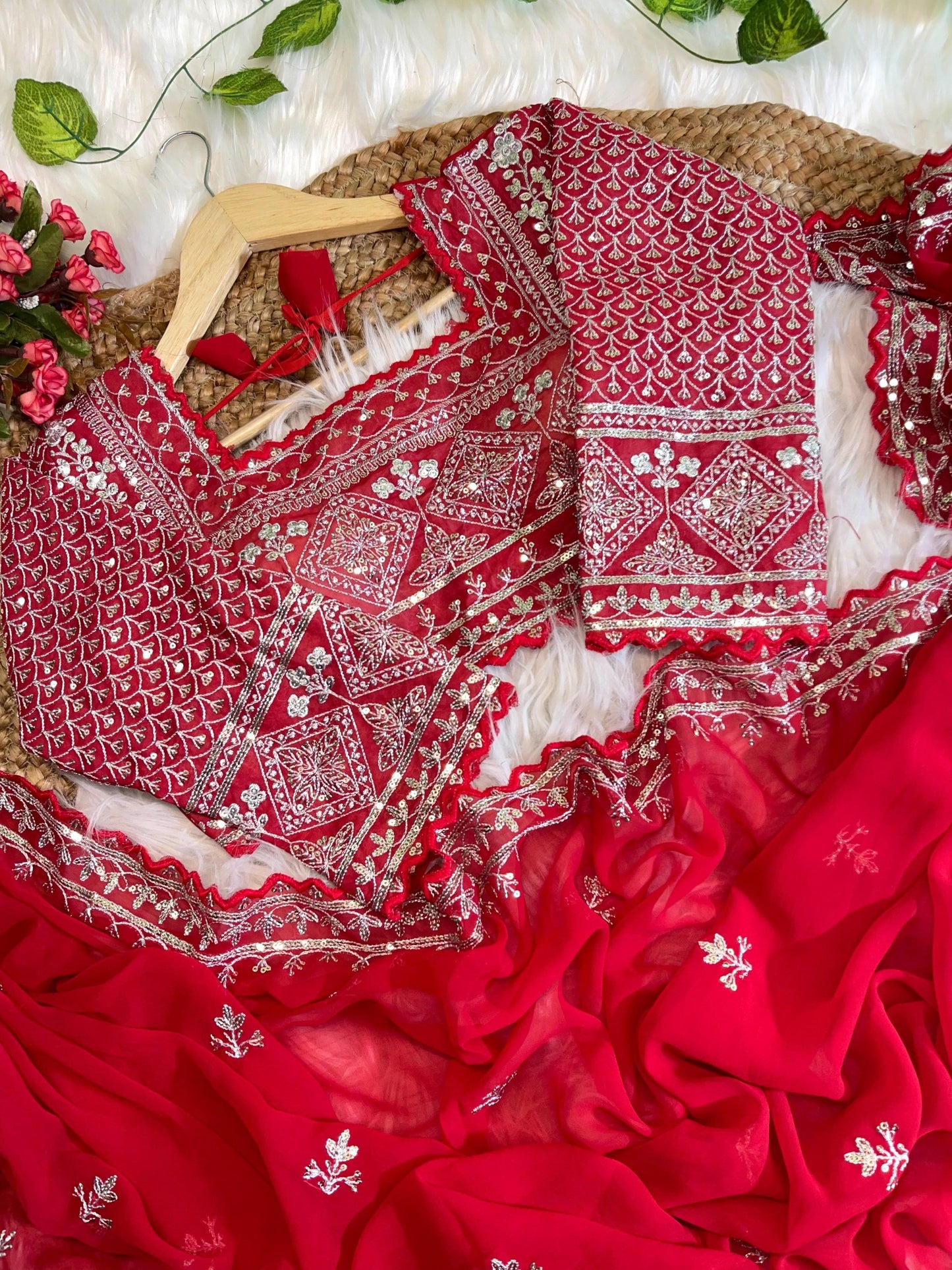 Pure soft fox georgette saree