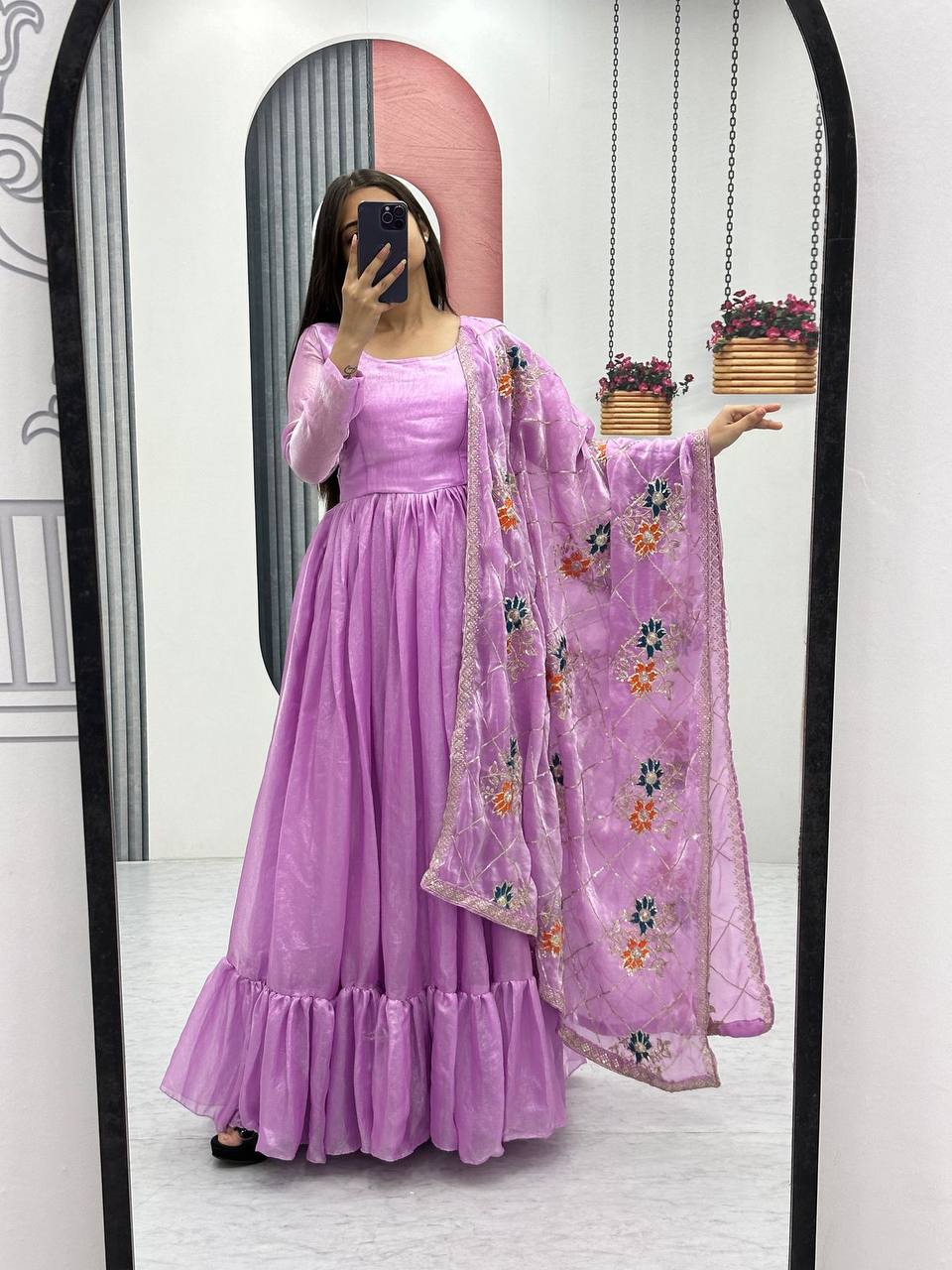 Beautiful Heavy Lavender Color Gown